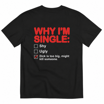 Why I'm Single T-Shirt (Back Print)